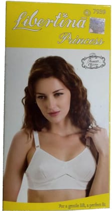 Libertina Pack of 2 Princess White Women's Cotton Non Padded Non-Wired Full Coverage Bra-34C
