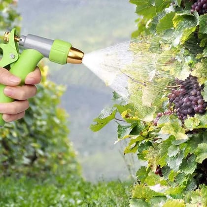 Water Spray Nozzle: High-Pressure Hose Sprayer with Long Range Zinc Alloy, Rotatable for Adjustable Gardening Spray and Car Washing