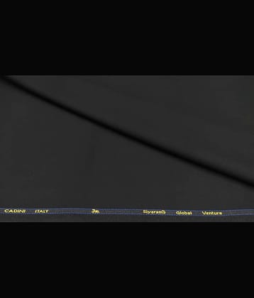 Siyaram's - Black Cotton Blend Men's Unstitched Pant Piece ( Pack of 1 )