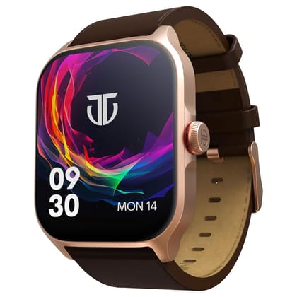Titan Zeal Smart Watch with 1.85" AMOLED Display with AOD, Single Sync BT Calling, Advanced Chipset, 100+ Sports Modes & Watch faces, IP68- Rosegold & Brown