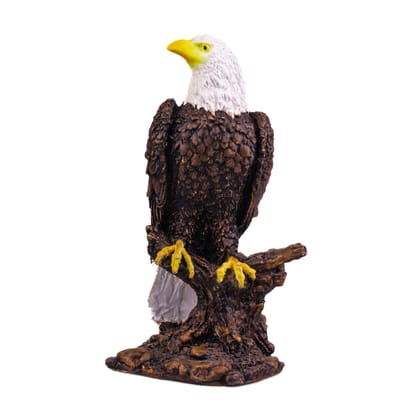 Artarium Mighty Resin Antique Eagle Statue Feng Shui Colourful Hawk Sculpture Garuda Figurine Vintage Showpiece for Home & Office Decor Vastu Rectification Gifting (Eagle Multicolor 8.66 Inch)
