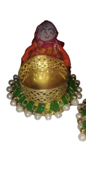 Handmade Rajasthani Puppet Tealight Candle Holders: Decorative Recycled Creations for Diwali Home Decor and Gifting.