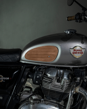 tank pads leather classic stripes-tobacco brown / in