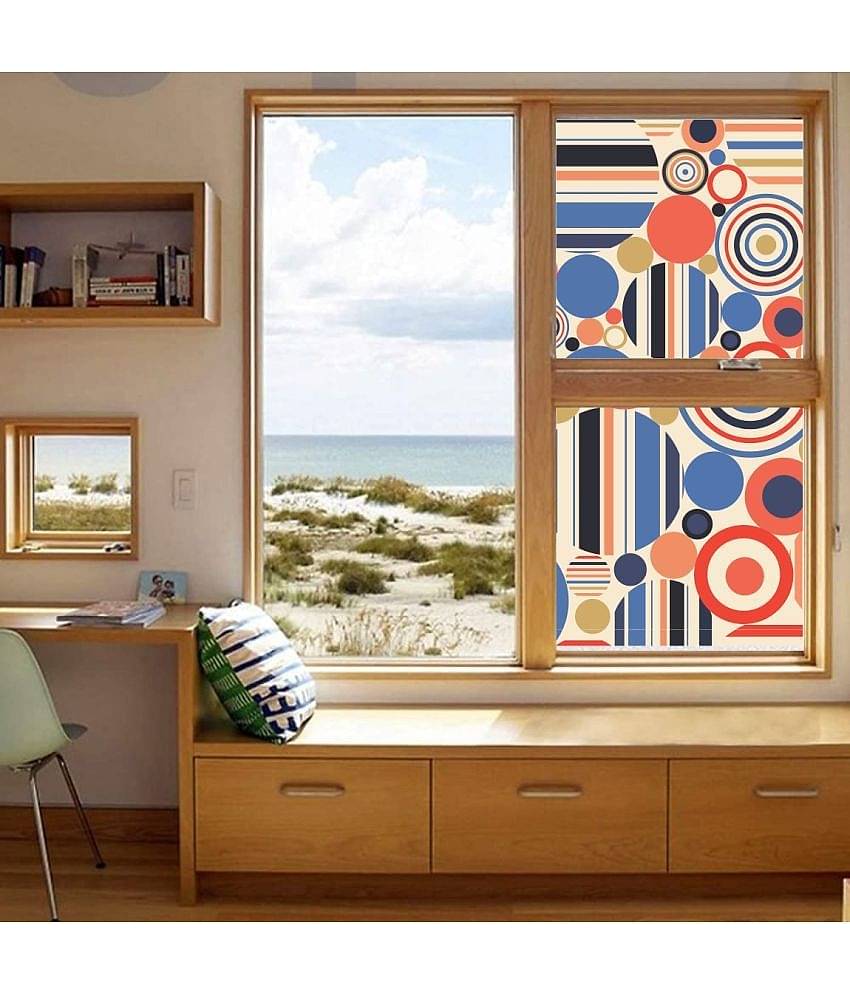 Asmi Collection Self Adhesive Printed Privacy Frosted Film Window Sticker ( 120 x 60 cms )