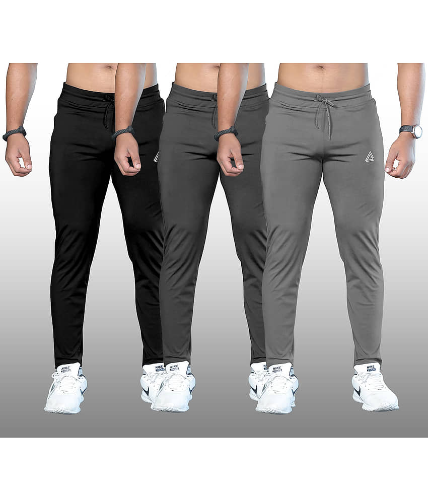 FTX Olive Green Lycra Men's Trackpants ( Pack of 3 )