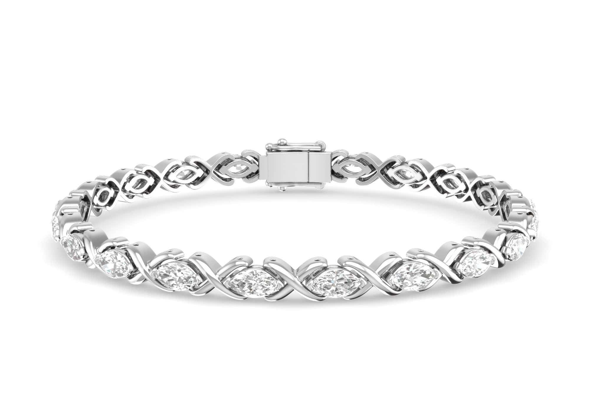 Interlinked Marquise Tennis Bracelet