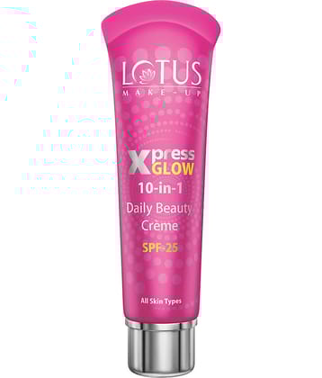 Lotus Make,Up Xpressglow Daily Beauty Cream Royal Pearl, Spf 25, Semi Matte Finish, Even Tone, 30G