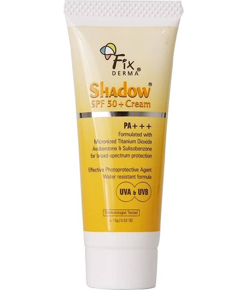 Fixderma Sunscreen SPF 50+ Cream for Dry Skin UVA UVB Protection,SPF 50+ 15g, (Pack of 1)