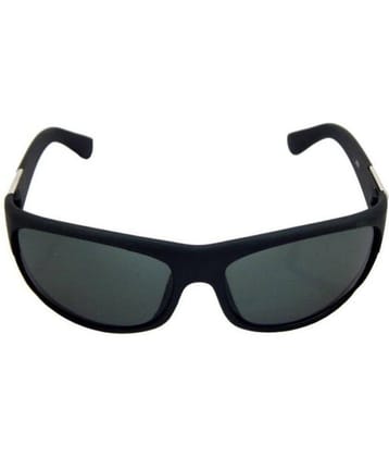 Kanny Devis - Black Wrap Around Sunglasses ( Pack of 1 )