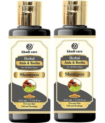 Khadi Care Herbal Amla & Reetha Shampoo (210ml Each) Pack of 2
