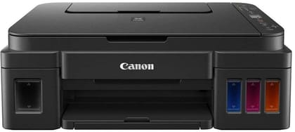 Canon G3010 Pixma MegaTank All-in-One Wireless Ink Tank Colour Printer, Refillable Ink Tank, Borderless Printing, Network-Ready- Black