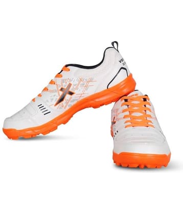 Vector X Blaster-22 Yards Cricket Shoes for Men's (White-Orange)