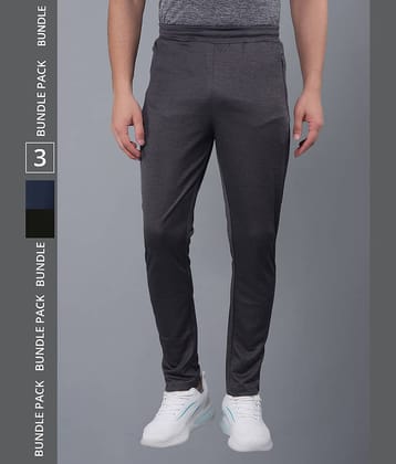 Force NXT Multicolor Polyester Men's Sports Trackpants ( Pack of 3 )