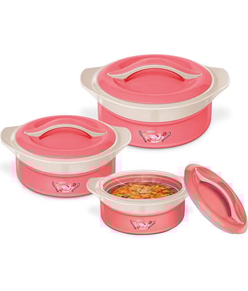 Milton Zenith Jr Casserole Set of 3, Pink