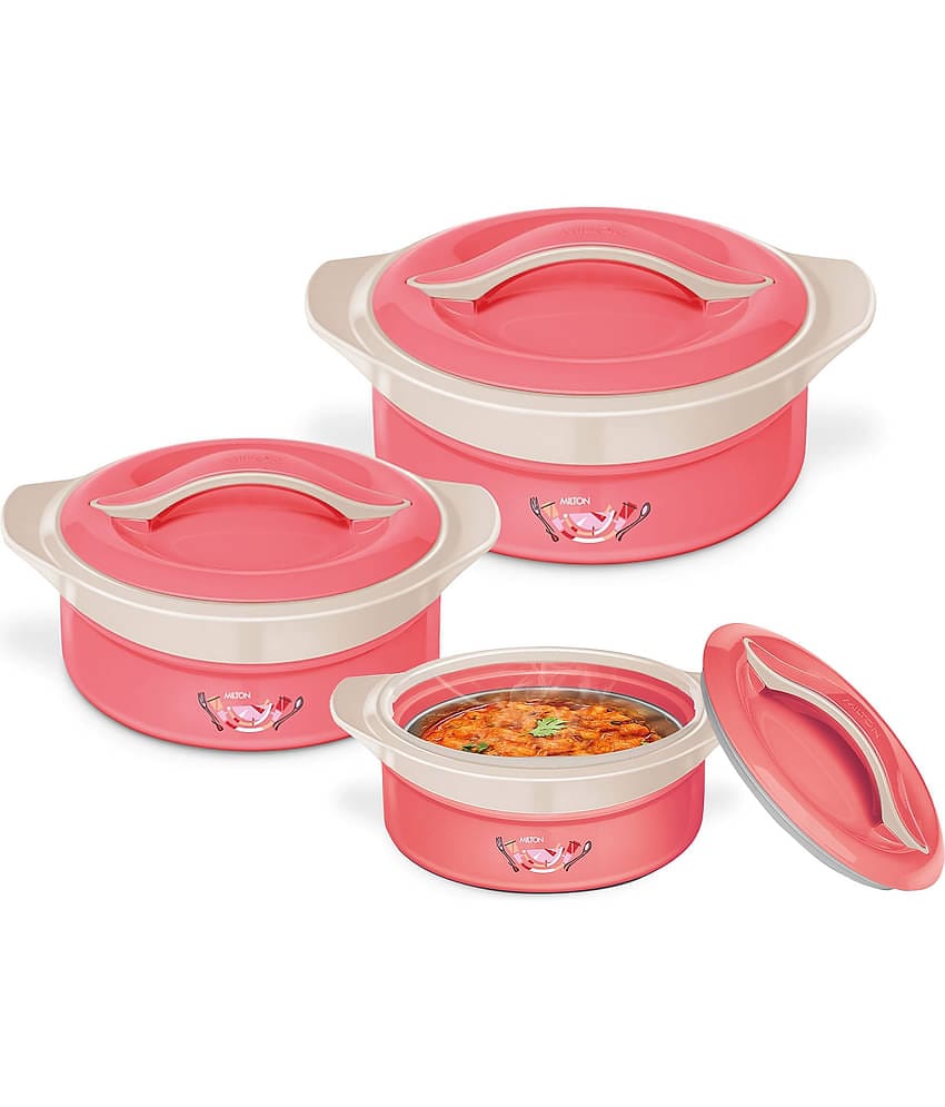 Milton Zenith Jr Casserole Set of 3, Pink