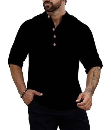 UNI VIBE Maroon Cotton Men's Shirt Style Kurta ( Pack of 1 )