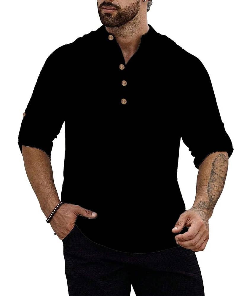 UNI VIBE Maroon Cotton Men's Shirt Style Kurta ( Pack of 1 )