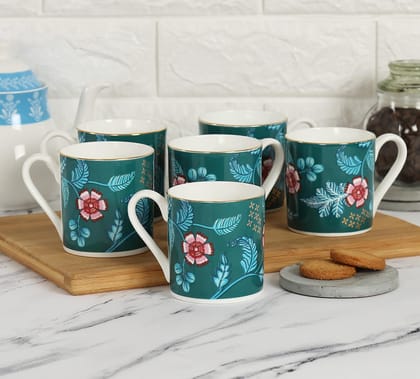 India Circus Marine Opulence Coffee Mug Set Of 6