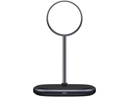Baseus Swan Magnetic Desktop Magsafe 15W Wireless Holder Charger (Suit for iPhone 12/13/14) (WXSW-01)-Black / 20W 2-in-1 Wireless Holder for iPhone & Airpods
