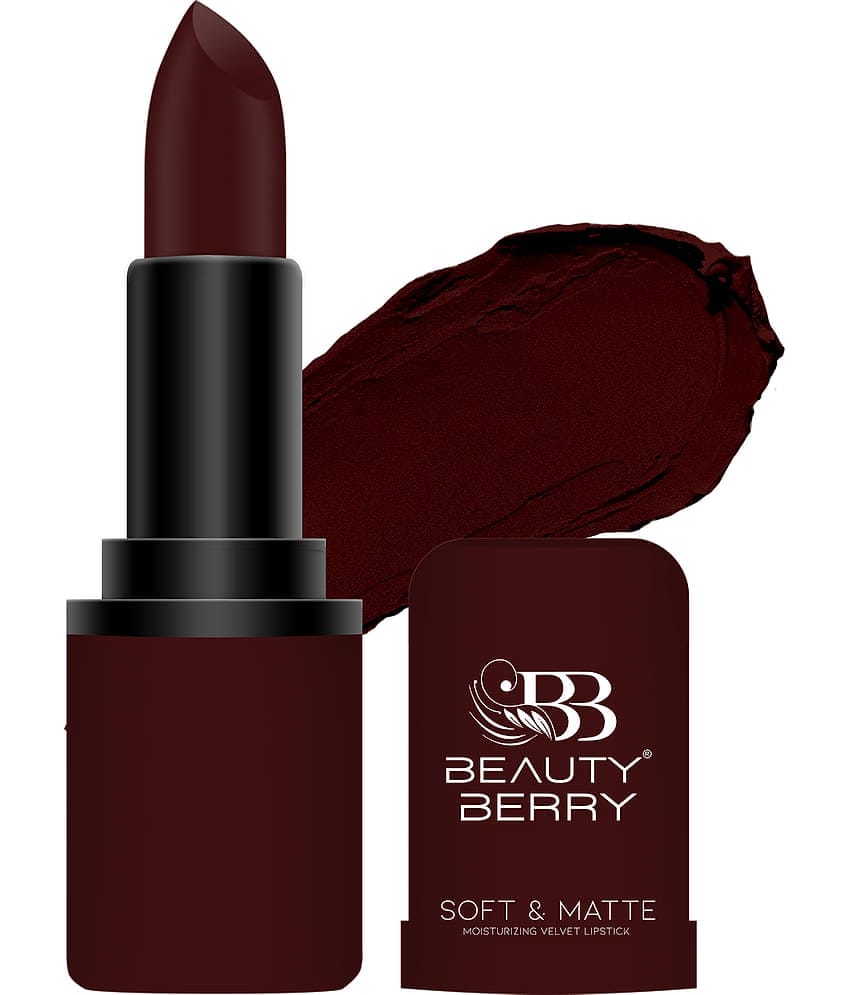 Beauty Berry Soft & Matte Lipstick Non Drying with Velvet Matte Finish 4g, Red Carpet (Shade - 12)