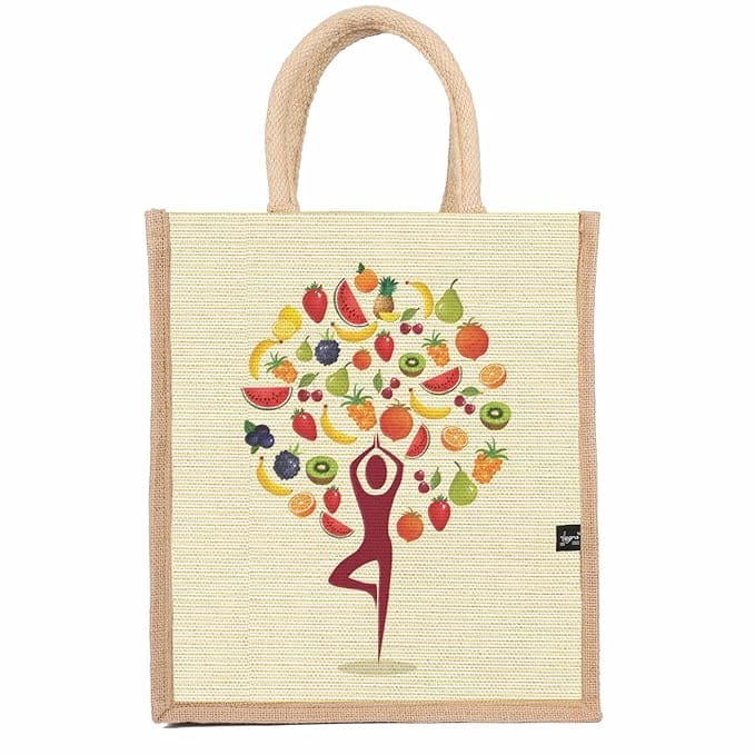 Jute  bag Yoga Fruit