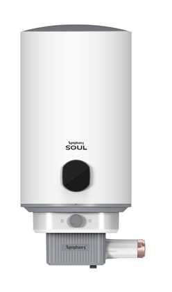 Symphony SOUL Geyser 25 Ltr BEE 5 star Rating Water Heater| Hair Fall Control Geyser| PUROPOD Filter| LED Display |2KW Heating | Glassline Tank| Warranty: 7 Yr Tank, 3 Yr Heating element, 2 Yr Product Symphony SOUL Geyser 25 Ltr BEE 5 star Rating Water H