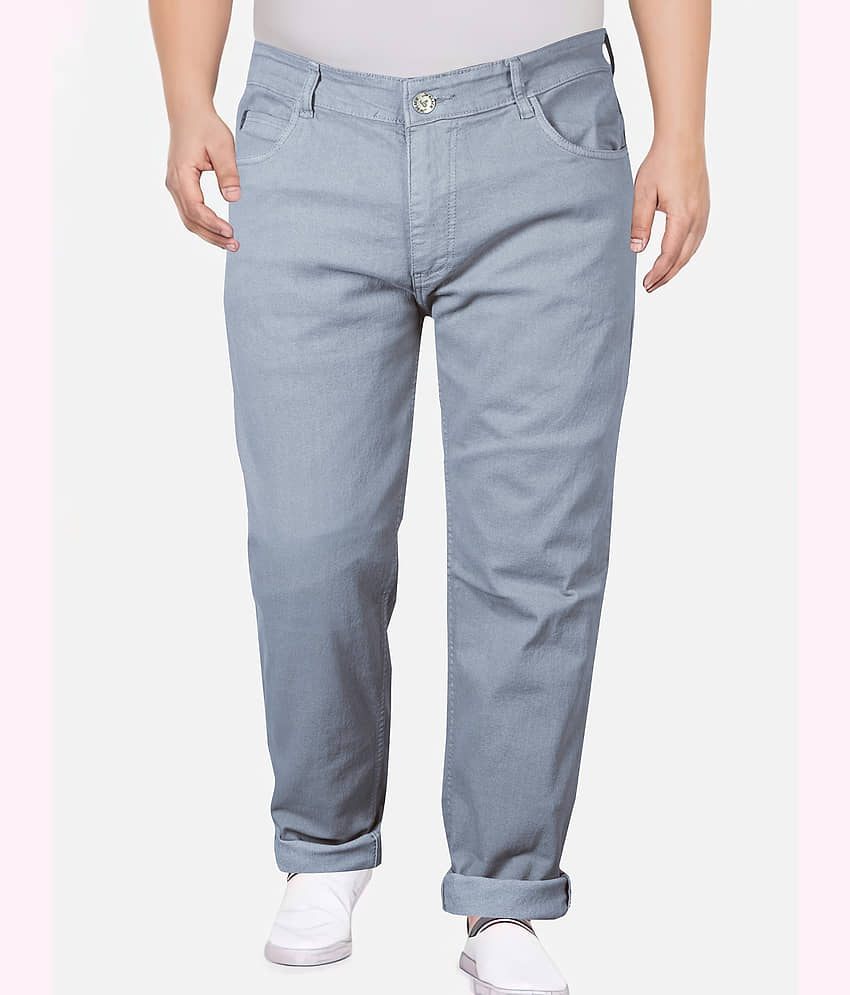 JB JUST BLACK Regular Fit Cuffed Hem Men's Jeans - Grey ( Pack of 1 )