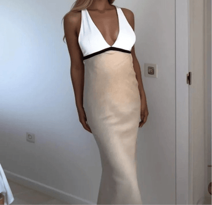 Ciao Linen backless dress-XS