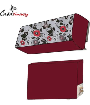 CASA FURNISHING Set of 2 Polyester Multi AC Cover for 1.5 Ton Split AC