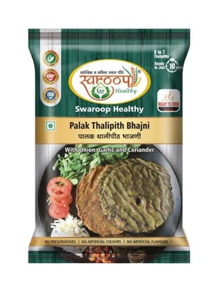 Swaroop Healthy Palak Thalipith Bhajni (200g) | Traditional Multigrain Flour Mix | Ready-to-Cook Breakfast
