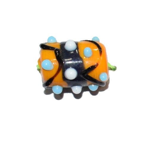 Handmade Fancy Lampwork Glass Beads For Jewelry Making Necklace , Earring and Bracelet (Tube) SFL-904-Per Packet 25 Pcs / 15X10 MM