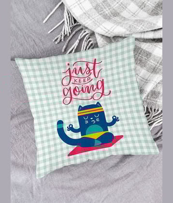 Houzzcode Single Green Pillow Cover