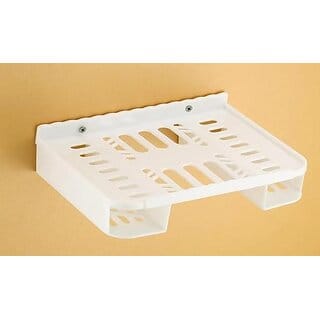 Tv Set Top Box Stand With Remote Holder Wall Mount Shelf Dth Stand For Wifi Router Stand All Type Of Set Top Box (white)