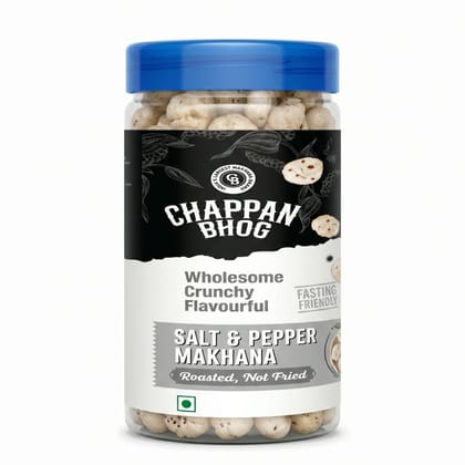 Chappan Bhog Salt & Pepper Makhana - 70 gm - One plastic jar