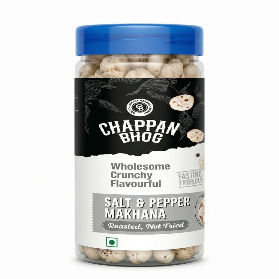 Chappan Bhog Salt & Pepper Makhana - 70 gm - One plastic jar