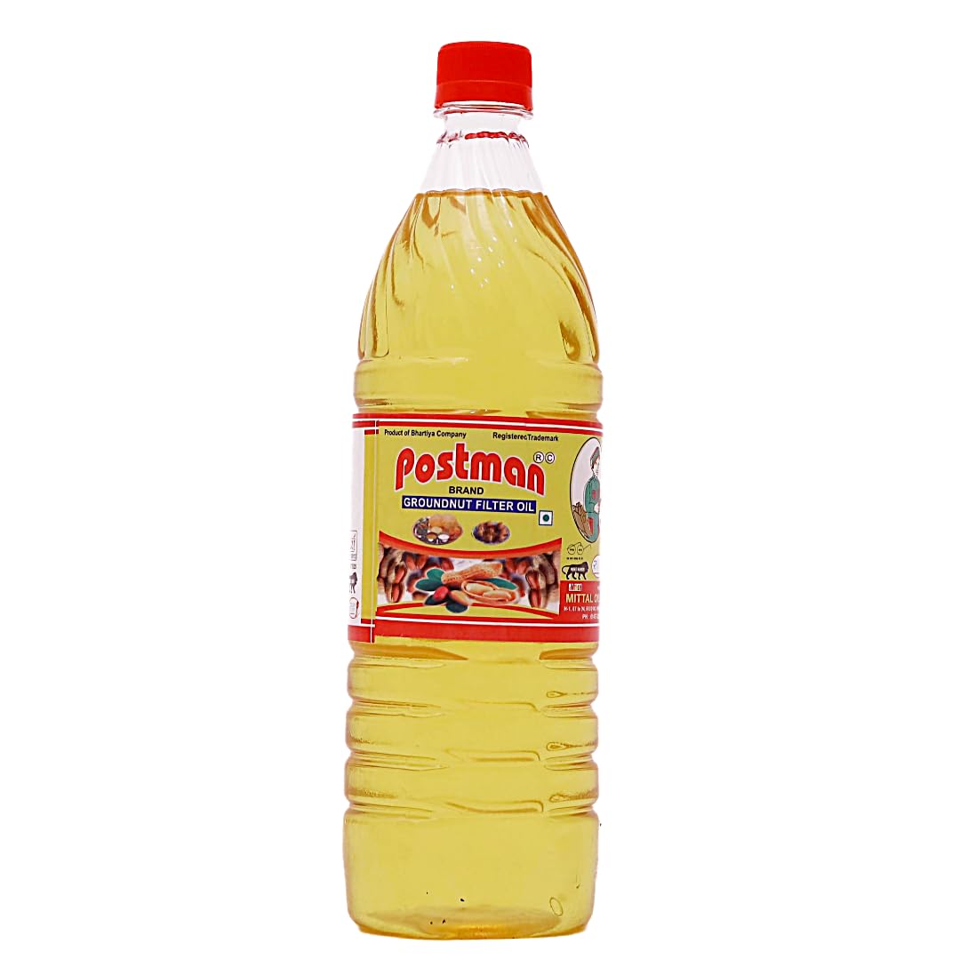POSTMAN Filter Groundnut Oil 1L | Cold Pressed | Unrefined |Triple Filltered