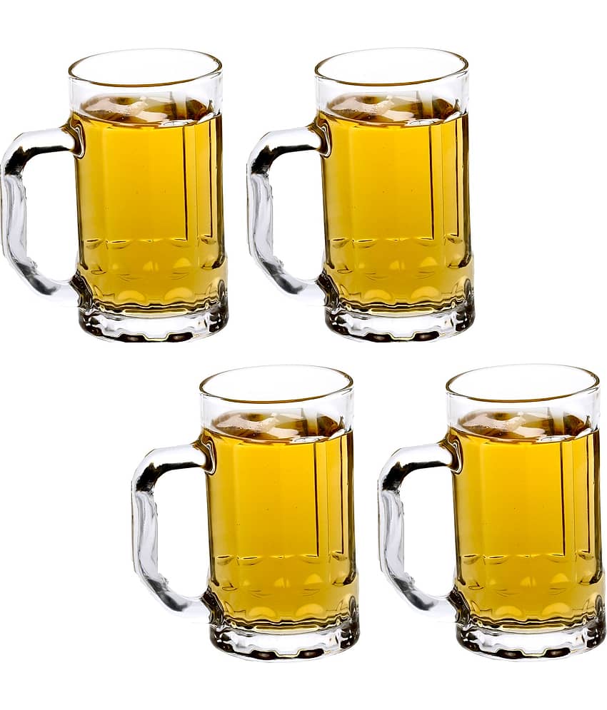 Afast Beer Mug Glasses Set,  400 ML - (Pack Of 4)