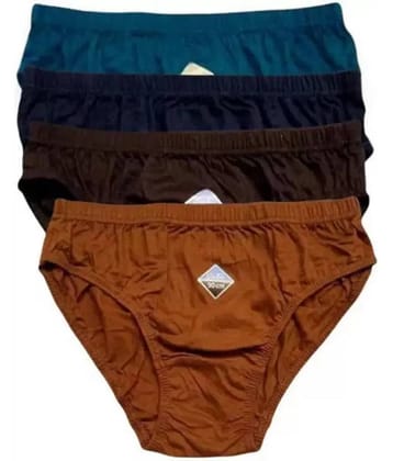PUSHPADANT FASHION WEAR Pack of 4 Cotton Briefs For Women ( Multi Color )