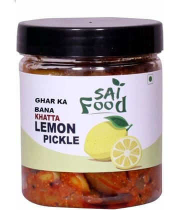 SAi Food GHAR KA BANA Masalo Se Bana Sweet n Sour Premium Sweet Lemon Pickle Nimbu Ka Achar Pickle 250 g