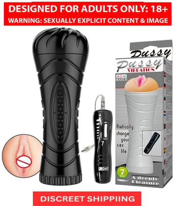FLASHLIGHT POCKET PUSSY INCH SOFT & REAL PUSSY SEX TOY FOR MEN + 7 FUNCTION EGG VIBRATION REMOTE