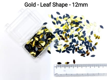 Gold Mirror Cutouts for Lippan Art - Leaf / Eye Shape - 12mm - Select Your Quantity
