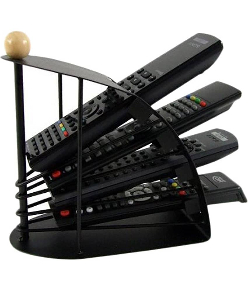 AutoStark Black Remote Control Organizer Stand Mobile Storage Shelf Rack Holder Home Decor