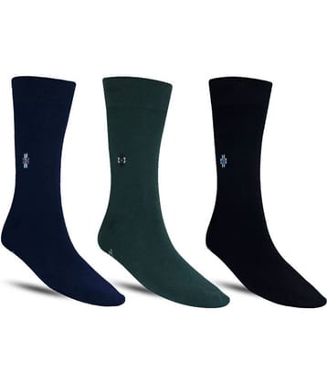 Dollar - Cotton Men's Solid Multicolor Full Length Socks ( Pack of 3 )