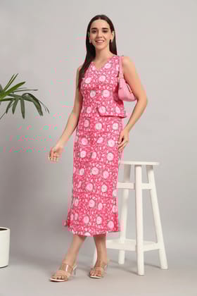 Lotus Bloom Skirt Set-XS / XS