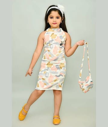 JCT DRESSES Crepe A-line Dress For Girls ( Pack of 1 , Multicolor )