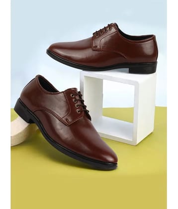 Fausto Brown Mens Derby Formal Shoes - None