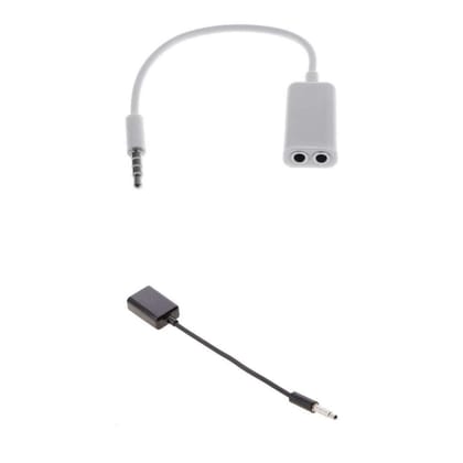 3.5mm Aux Jack 1 Male to 2 Female Stereo Headphone Earphone Jack Y Splitter Audio Jack Adapter Cable