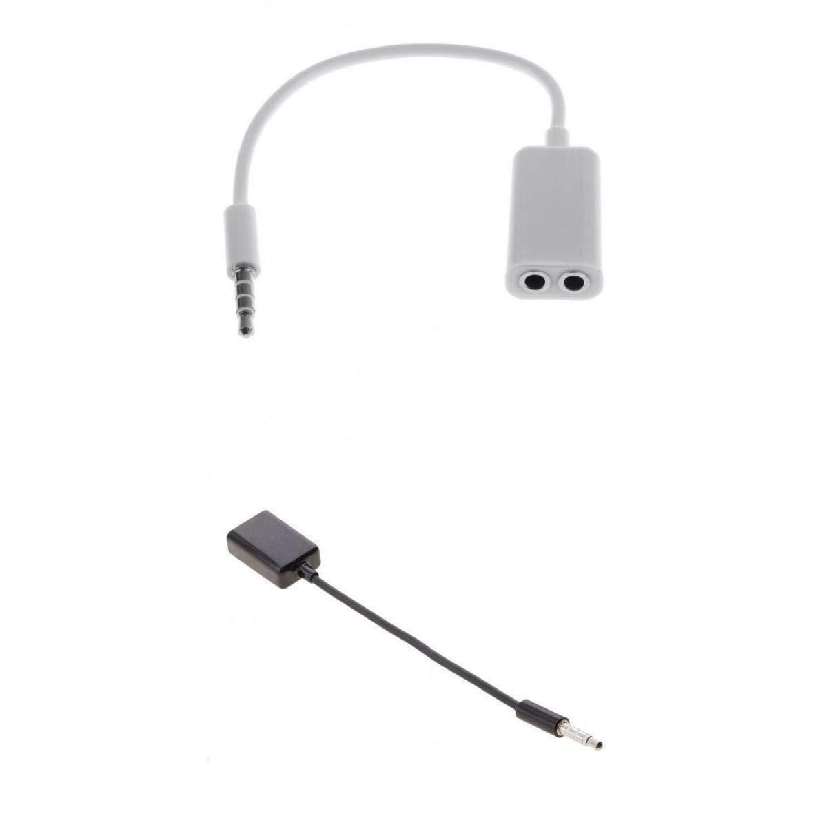 3.5mm Aux Jack 1 Male to 2 Female Stereo Headphone Earphone Jack Y Splitter Audio Jack Adapter Cable