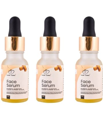 Looks United 24k Gold Face Serum Pack Of 3 (15ml Each)