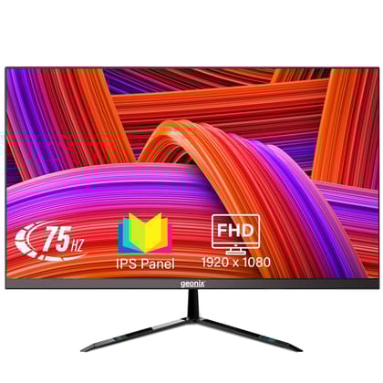 Geonix GXTF-WVHDF22 22Inch PC Monitor, FHD IPS 1920x1080P Monitor HDMI VGA Port, Low Blue Light Desktop, 3 Years Warranty- Black